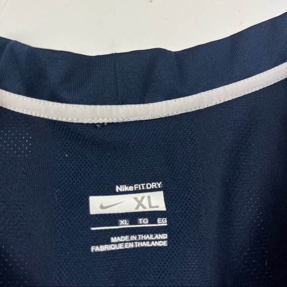 Nike Fit Dry Mens Shirt Size XL Navy Blue Athletic Gym Sports Polyester - Picture 3 of 8